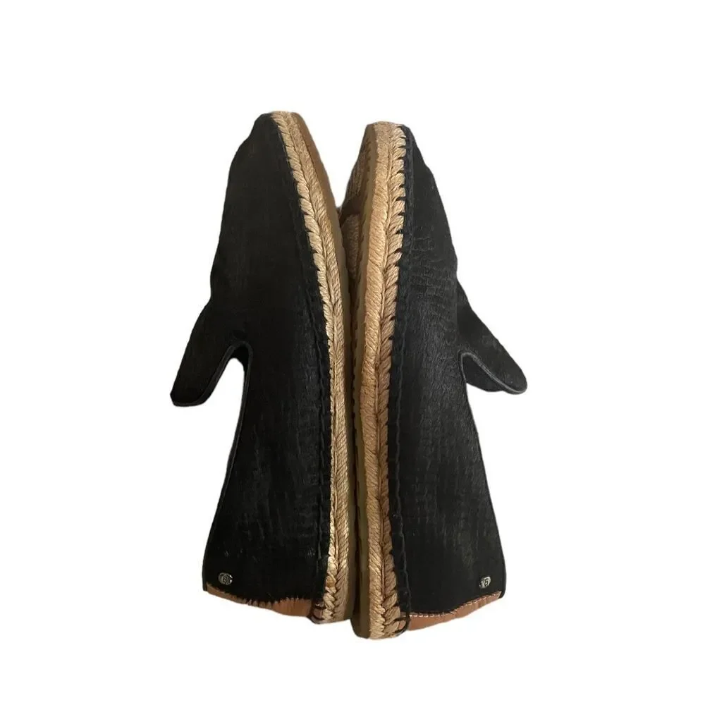 Ugg Black Calf Hair Sandrinne Espadrilles Flats Sz 7​​​​ - Picture 4 of 10